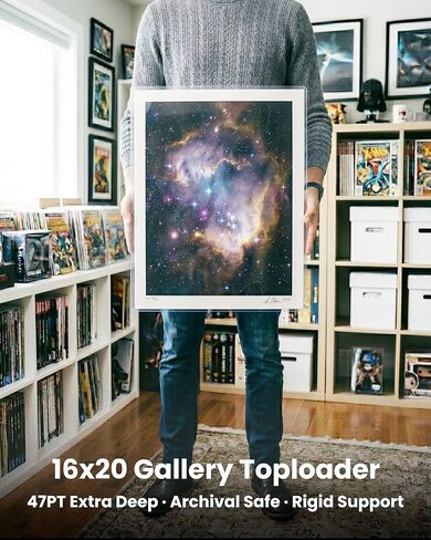 16x20 Toploader Poster Sleeves, 10 Pack 15 Mil Rigid PVC Plastic Poster Protectors, 47PT Capacity Plastic Poster Sleeves for Art Prints, Photos, Documents, Display & Storage in Saudi Arabia