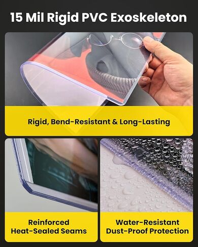 16x20 Toploader Poster Sleeves, 10 Pack 15 Mil Rigid PVC Plastic Poster Protectors, 47PT Capacity Plastic Poster Sleeves for Art Prints, Photos, Documents, Display & Storage in Saudi Arabia