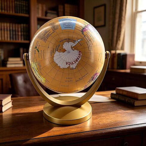Mini Antique Globe 4 inch Interactive Earth Globe with Stand, Geographic World Globes Educational Rotating World Map Globes Educational Classroom Desk Table Decoration in Saudi Arabia