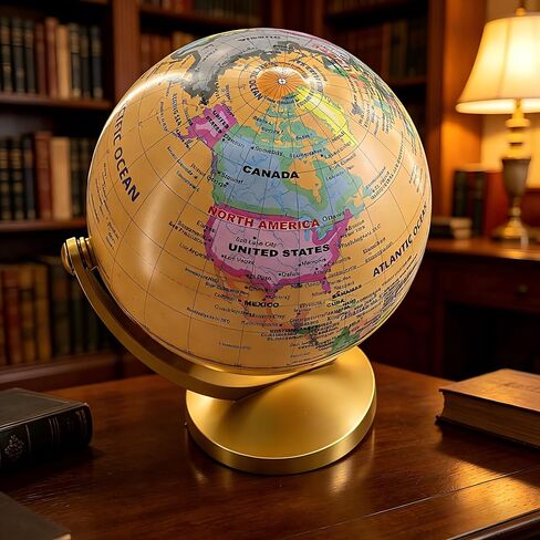 Mini Antique Globe 4 inch Interactive Earth Globe with Stand, Geographic World Globes Educational Rotating World Map Globes Educational Classroom Desk Table Decoration in Saudi Arabia