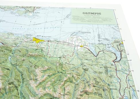 3D Olympic National Park Raised Relief Map | Topographic Wall Map, Feel the Terrain | 25" x 18.5" | USGS Topographic Data | Vacuum-Formed | Hubbard Scientific in Saudi Arabia
