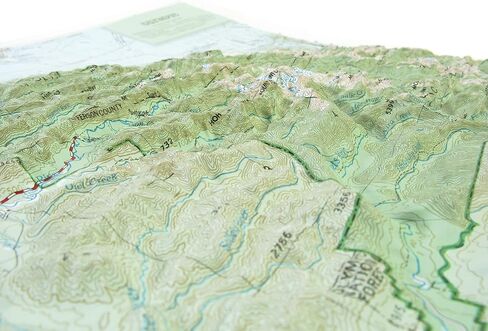 3D Olympic National Park Raised Relief Map | Topographic Wall Map, Feel the Terrain | 25" x 18.5" | USGS Topographic Data | Vacuum-Formed | Hubbard Scientific in Saudi Arabia