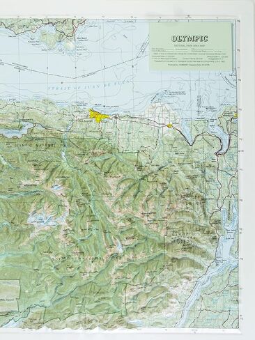 3D Olympic National Park Raised Relief Map | Topographic Wall Map, Feel the Terrain | 25" x 18.5" | USGS Topographic Data | Vacuum-Formed | Hubbard Scientific in Saudi Arabia