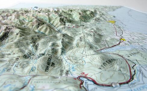 3D Olympic National Park Raised Relief Map | Topographic Wall Map, Feel the Terrain | 25" x 18.5" | USGS Topographic Data | Vacuum-Formed | Hubbard Scientific in Saudi Arabia