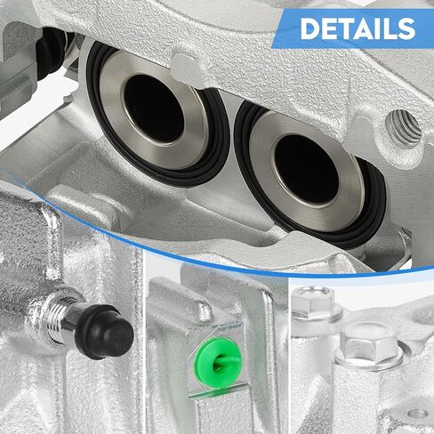 فرجار الفرامل الخلفية لسيارة Ford Excursion 2000-2005، F-250 Super Duty 2000-2004، F-350 Super Duty 2000-2004، فرجار فرامل السائق الخلفي والركاب، استبدل 18-B4753 18-B4752، قطعتان مع دعامة in Kuwait