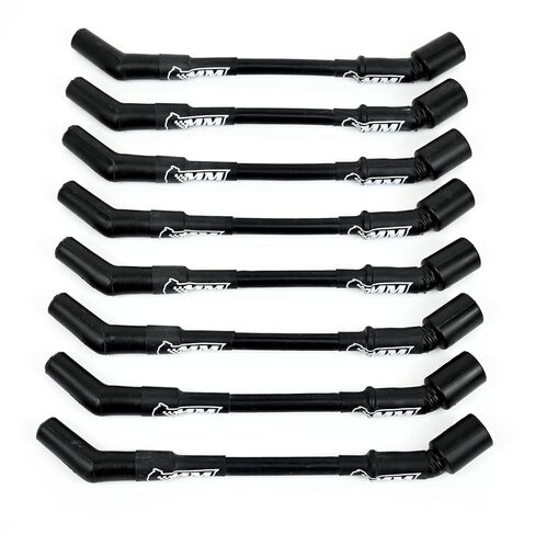 Michigan Motorsports 2014+ LT Spark Plug Wire Set 10mm Performance Wires for Gen V LT1 LT4 L83 L86 L84 L87 L8T 5.3L 6.2L 9" in Length (Black) in Kuwait