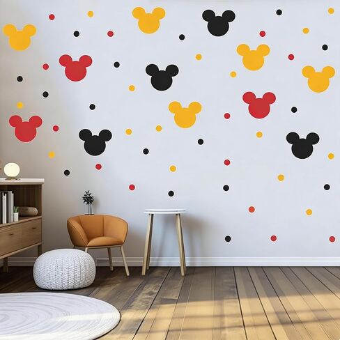 Classical Mouse Wall Decals Bedroom Adult Background Wall Decoration Self-Adhesive PVC Mouse Wall Stickers in Saudi Arabia