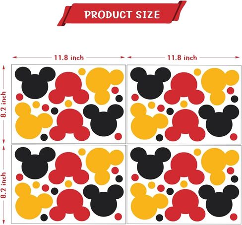 Classical Mouse Wall Decals Bedroom Adult Background Wall Decoration Self-Adhesive PVC Mouse Wall Stickers in Saudi Arabia