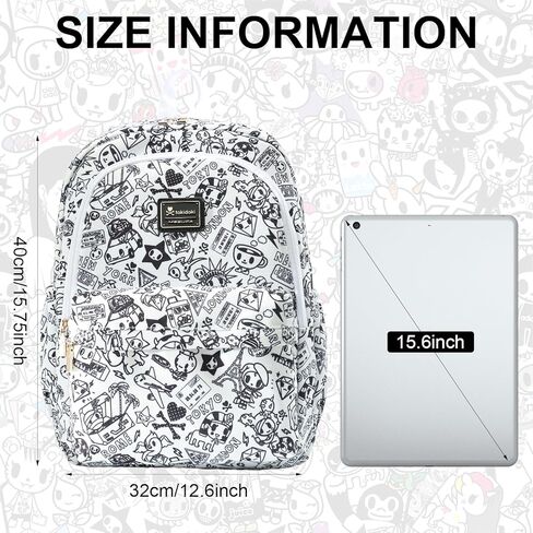 tokidoki Large Backpack for Women, 15.6 Inch Laptop Travel Backpack, Airline Approved Backpack, Gifts for Weekender Work＆Casual in Saudi Arabia