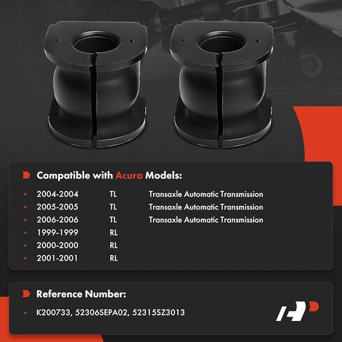 A-Premium 2 x مجموعة جلبة قضيب Sway من الخلف إلى الإطار، متوافقة مع Acura TL 2004-2006, RL ​​1999-2001 in Saudi Arabia