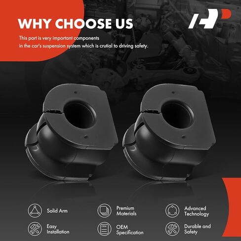 A-Premium 2 x مجموعة جلبة قضيب Sway من الخلف إلى الإطار، متوافقة مع Acura TL 2004-2006, RL ​​1999-2001 in Saudi Arabia