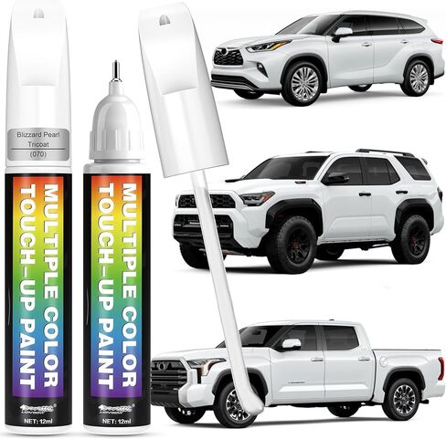 [2-PACK] for Toyota Touch Up Paint(Blizzard Pearl Tricoat(070))-OEM-Equivalent, Fast-Drying Formula, Eco-Friendly Scratch Repair Kit for Deep Scratches in Kuwait
