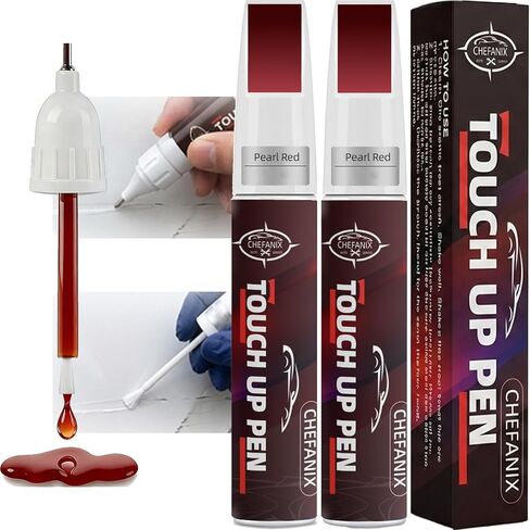 2 PCS Pure White Touch Up Paint for Cars & Motorcycles – Car Scratch Remover, 2-in-1 Brush & Pen, Paint Scratch Repair Kit with Quick-Dry Formula for Multi-Brand Vehicles in Saudi Arabia