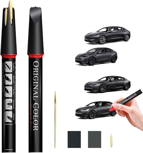 Carhoo Diamond Black (PX00/PX02) Touch Up Paint Pen Compatible with Tesla, Genuine Custom Color Exact Match Automotive Car Paint Scratch Remover, With Pen Tip & Fine Brush in Kuwait