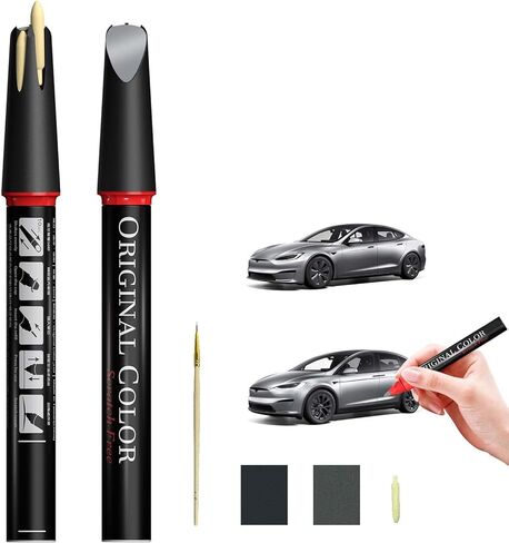 Carhoo Diamond Black (PX00/PX02) Touch Up Paint Pen Compatible with Tesla, Genuine Custom Color Exact Match Automotive Car Paint Scratch Remover, With Pen Tip & Fine Brush in Kuwait