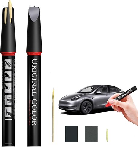 Carhoo Diamond Black (PX00/PX02) Touch Up Paint Pen Compatible with Tesla, Genuine Custom Color Exact Match Automotive Car Paint Scratch Remover, With Pen Tip & Fine Brush in Kuwait