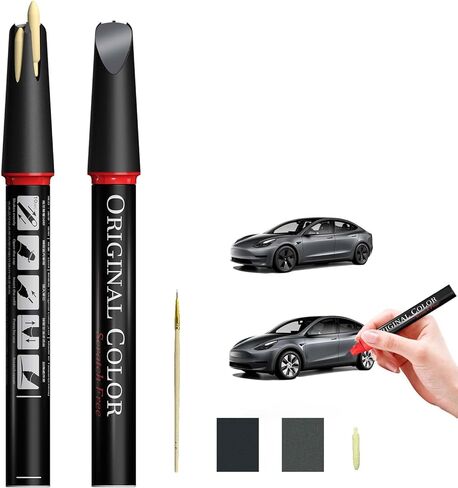 Carhoo Diamond Black (PX00/PX02) Touch Up Paint Pen Compatible with Tesla, Genuine Custom Color Exact Match Automotive Car Paint Scratch Remover, With Pen Tip & Fine Brush in Kuwait
