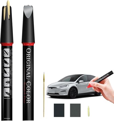 Carhoo Diamond Black (PX00/PX02) Touch Up Paint Pen Compatible with Tesla, Genuine Custom Color Exact Match Automotive Car Paint Scratch Remover, With Pen Tip & Fine Brush in Kuwait