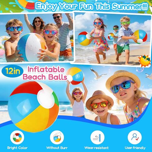 Pool Party Favors and Beach Party Favors 168pcs Summer Party Toys for Kids,Including Beach Balls, Sunglasses, Bubble Wands Party Supplies for Summer Birthday Ages 4-8 8-12 in Saudi Arabia
