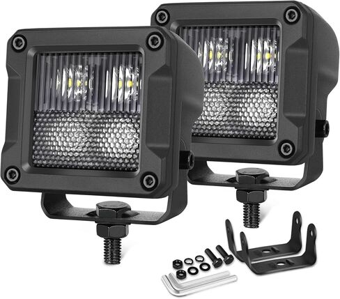 مصابيح LED، 2 قطعة 80 وات 3 بوصة CREE LED أضواء الضباب القيادة كومبو ضوء القضبان 3x3 أضواء مكعب على الطرق الوعرة ضوء القرون لشاحنة بيك اب فورد ATV UTV قارب جرار RV فان in Kuwait