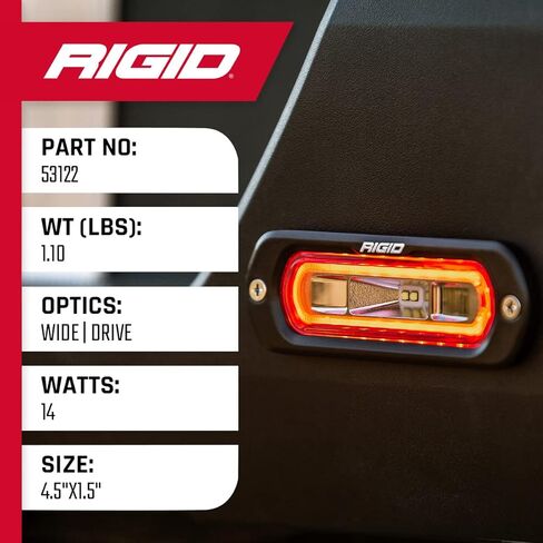 Rigid Industries 53122 ضوء منتشر - زوج، أسود in Kuwait