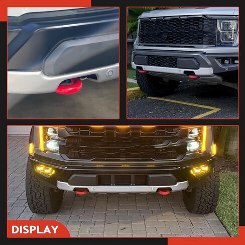 أغطية خطاف السحب تناسب Ford F150 2004-2026؛ قاعدة برونكو، Big Bend، البنوك الخارجية 2021-2026؛ تويوتا تندرا 2017-2021 | خطافات السحب لملحقات F150 | أحمر in Kuwait
