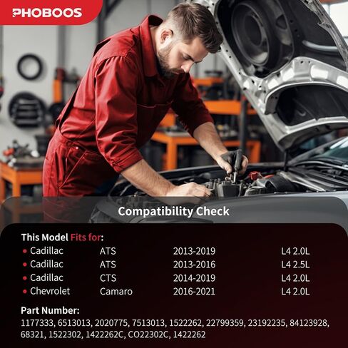 ضاغط مكيف الهواء PHOBOOS مع قابض متوافق مع كاديلاك ATS 2013-2019، CTS 2014-2019 وشيفروليه كامارو 2016-2022، L4 2.0L/2.5L، تبريد سريع، ضوضاء منخفضة، تركيب سهل، المرجع. 68321 in Kuwait
