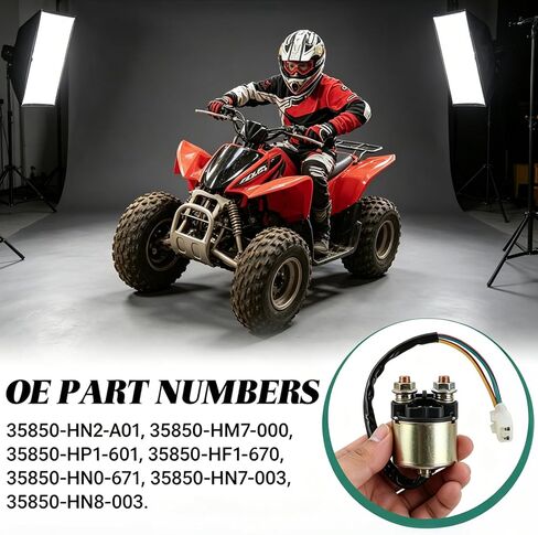 Starter Solenoid Relay for Honda TRX90 TRX200 TRX300 TRX350 TRX400 TRX420 TRX450TRX500 TRX520 TRX650 TRX680 Rancher FourTrax Foreman ATV 35850-HM7-000 in Kuwait