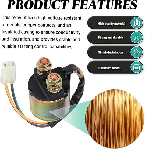 Starter Solenoid Relay for Honda TRX90 TRX200 TRX300 TRX350 TRX400 TRX420 TRX450TRX500 TRX520 TRX650 TRX680 Rancher FourTrax Foreman ATV 35850-HM7-000 in Kuwait