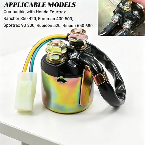 Starter Solenoid Relay for Honda TRX90 TRX200 TRX300 TRX350 TRX400 TRX420 TRX450TRX500 TRX520 TRX650 TRX680 Rancher FourTrax Foreman ATV 35850-HM7-000 in Kuwait