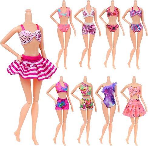 مجموعة إكسسوارات حمام السباحة المكونة من 15 قطعة من Ecore Fun لدمى الفتيات مقاس 11.5 بوصة - 5 قطع ملابس سباحة، 5 أحذية، 2 عوامة لحمام السباحة، مجموعة واحدة من 3 بدلات غوص، 1 ختم لعبة، 1 لوح ركوب الأمواج in Kuwait
