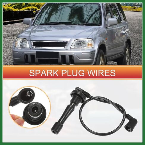 Motoforti Car Spark Plug Coil Wires الإشعال لفائف تسخير كابل 7 مم مناسب لهوندا CR-V 1997-2001 L4 2.0L No.32722P75A01 - حزمة من 4 طويلة الأمد in Kuwait