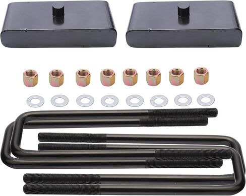 1 Inch Lift Block for 1999-2024 Silverado 1500 2WD/4WD,1999-2024 Sierra 1500 2WD/4WD with Square U-Bolts, 1'' Rear Leveling Lift Kits in Saudi Arabia