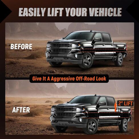 1 Inch Lift Block for 1999-2024 Silverado 1500 2WD/4WD,1999-2024 Sierra 1500 2WD/4WD with Square U-Bolts, 1'' Rear Leveling Lift Kits in Saudi Arabia