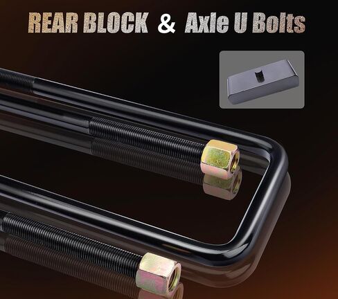 1 Inch Lift Block for 1999-2024 Silverado 1500 2WD/4WD,1999-2024 Sierra 1500 2WD/4WD with Square U-Bolts, 1'' Rear Leveling Lift Kits in Saudi Arabia