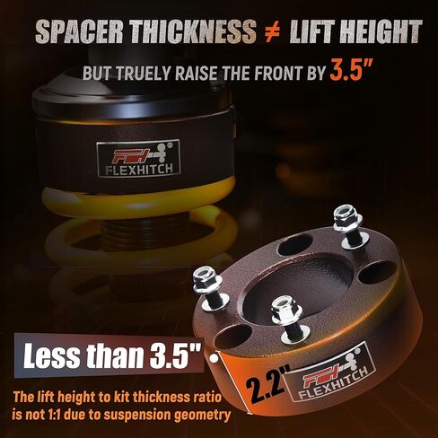 3.5" Front Leveling Lift Kits for 2006-2026 Ram 1500 4WD, Suspension Strut Aluminum Spacer Raise 3.5" Front Suspension for Ram 1500 in Saudi Arabia