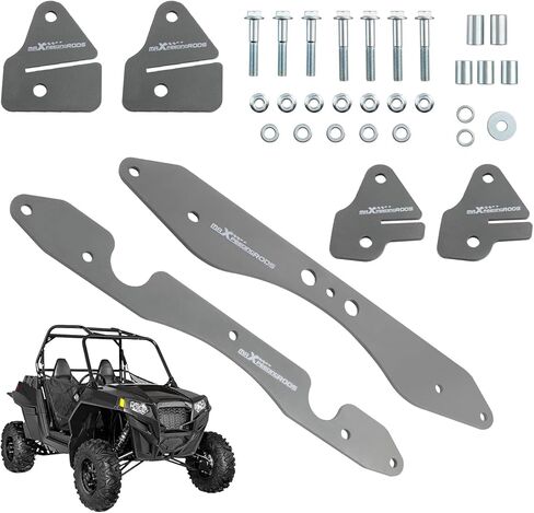 مجموعة رفع maXpeedingrods 2 بوصة لـ Polaris RZR 900 Trail 50 بوصة 2015-2020، لـ Polaris RZR XC EPS 2015-2020، مجموعة دعامات رفع فولاذية أمامية وخلفية، رمادي in Kuwait
