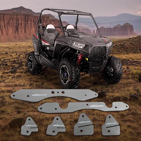 مجموعة رفع maXpeedingrods 2 بوصة لـ Polaris RZR 900 Trail 50 بوصة 2015-2020، لـ Polaris RZR XC EPS 2015-2020، مجموعة دعامات رفع فولاذية أمامية وخلفية، رمادي in Kuwait