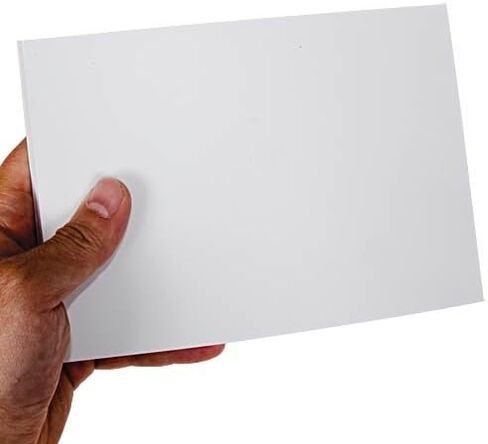Vinyl Card for Steel Sign Holder, Blank Card, White 7 x 5 Inches (25 Cards) in Kuwait
