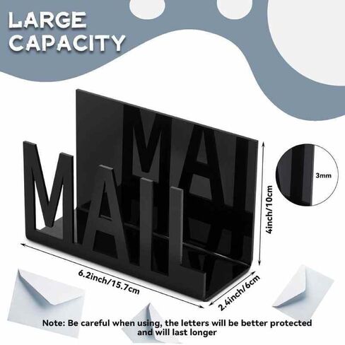 Acrylic Countertop Mail Organizer Set, Office Desktop Envelope and Document Storage Rack, Desktop File Sorting Shelf for Office Desk in Saudi Arabia