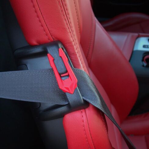 GOYU Seat Belt Guide Stay Clips Accessory (Style V2) for C7 / C8 Chevrolet Corvette, Set of 2, Made in USA (Black) in Kuwait