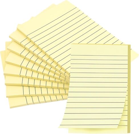 Lined Sticky Notes, Sticky Notes with Lines 8 Pads Large Colors Long Self-Stick Lined Stickies College Ruled Note Pads 4x6 Teacher Back to School Supplies and Oﬃce Products in Saudi Arabia