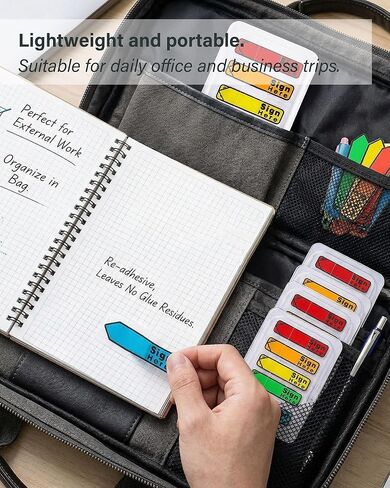 10 Pack 1000 Pcs Sign Here Sticky Tabs, Multicolor Sign & Date Flags, Signature & Initial Here Post It Flags, Removable Page Markers for Notary, Office, Books & Documents in Saudi Arabia