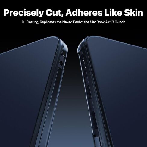 Macaset for MacBook Air 13 inch Case (M5/M4/M3/M2, 2026–2022 A3449 A3240 A3113 A2681), True to Original Color Lightweight, Scratch & Fingerprint Resistant Hard Shell– Midnight Clear in Saudi Arabia