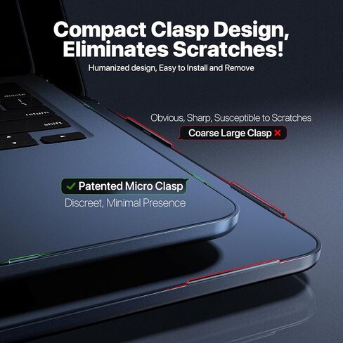 Macaset for MacBook Air 13 inch Case (M5/M4/M3/M2, 2026–2022 A3449 A3240 A3113 A2681), True to Original Color Lightweight, Scratch & Fingerprint Resistant Hard Shell– Midnight Clear in Saudi Arabia