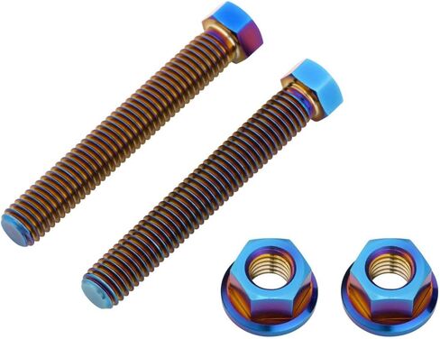 TUSK Titanium Axle Adjuster Bolts Burnt Blue for Yamaha YZ250 2002-2024 in Kuwait