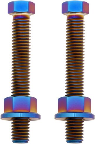 TUSK Titanium Axle Adjuster Bolts Burnt Blue for Yamaha YZ250 2002-2024 in Kuwait