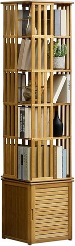 Bookshelf Rotating Bookshelf, Floor Storage Cabinet, Simple Living Room and Bedroom Book Rack for Living Room Home Office in Saudi Arabia