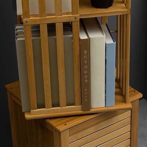 Bookshelf Rotating Bookshelf, Floor Storage Cabinet, Simple Living Room and Bedroom Book Rack for Living Room Home Office in Saudi Arabia