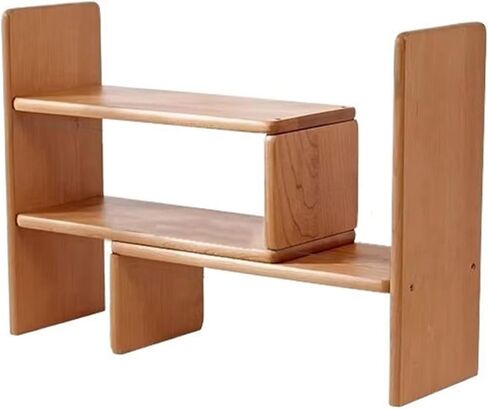 Bookshelf Extendable Multi-Story Small Bookshelf Desktop Simple Wooden Home Storage Rack for Living Room Home Office in Saudi Arabia